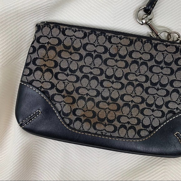 Coach Black Logo Mini Wristlet - Picture 2 of 6